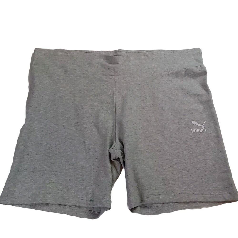 Puma Classics Biker‎ Shorts Women's 3X Gray 7" Inseam Casual Athletic Bottoms